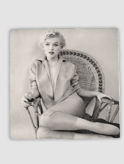 Siyah Beyaz Marilyn Monroe Portre 4lü Doğal Taş Kare Bardak Altlığı Siyah Beyaz Marilyn Monroe Portre 4lü Doğal Taş Kare Bardak Altlığı
