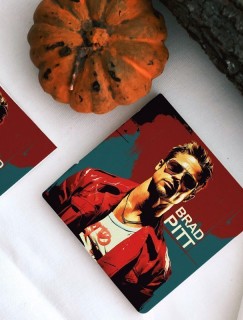 Brad Pitt Tasarımlı 4lü Doğal Taş Bardak Altlığı Brad Pitt Tasarımlı 4lü Doğal Taş Bardak Altlığı
