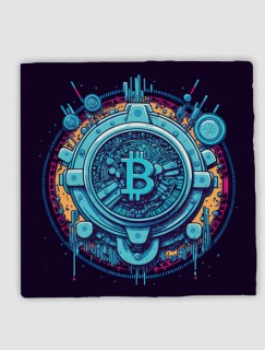Bitcoin ve Kripto Para Tasarımlı 4lü Doğal Taş Bardak Altlığı Bitcoin ve Kripto Para Tasarımlı 4lü Doğal Taş Bardak Altlığı