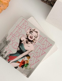 Marilyn Monroe Beauty Tasarımlı 4lü Doğal Taş Bardak Altlığı Marilyn Monroe Beauty Tasarımlı 4lü Doğal Taş Bardak Altlığı