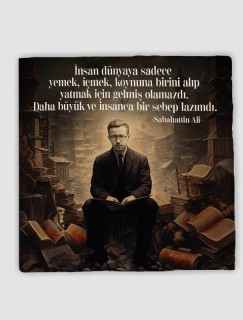 Sabahattin Ali Sözler Koleksiyonu 4lüDoğal Taş Bardak Altlığı Sabahattin Ali Sözler Koleksiyonu 4lüDoğal Taş Bardak Altlığı
