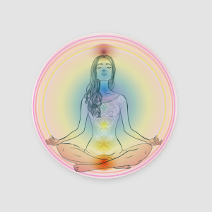 Yoga ve Enerji Tasarımlı 4'lü Yuvarlak Bardak Altlığı