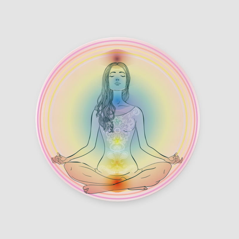 Yoga ve Enerji Tasarımlı 4'lü Yuvarlak Bardak Altlığı Yoga ve Enerji Tasarımlı 4'lü Yuvarlak Bardak Altlığı