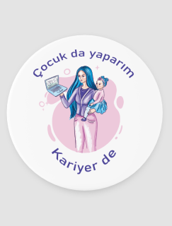 Çocuk da Yaparım Kariyer de Yazılı 4lü Yuvarlak Bardak Altlığı Çocuk da Yaparım Kariyer de Yazılı 4lü Yuvarlak Bardak Altlığı