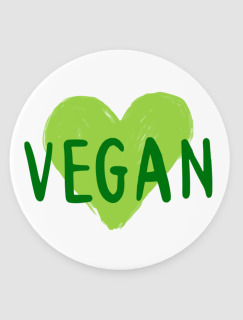 Vegan Yazılı Yeşil Kalp Tasarımlı 4'lü Yuvarlak Bardak Altlığı Vegan Yazılı Yeşil Kalp Tasarımlı 4'lü Yuvarlak Bardak Altlığı