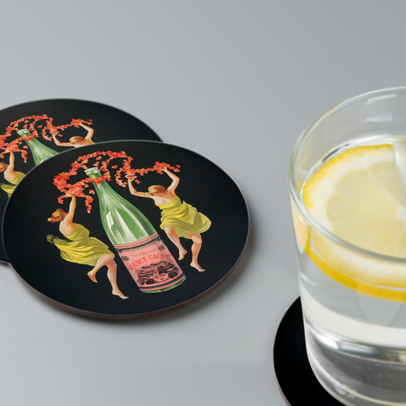 Drink All Source Cachat Retro Tasarımlı 4lü Yuvarlak Bardak Altlığı Drink All Source Cachat Retro Tasarımlı 4lü Yuvarlak Bardak Altlığı