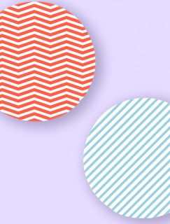 Renkli Geometrik Çizgiler Yuvarlak 4lü Bardak Altlığı Seti Renkli Geometrik Çizgiler Yuvarlak 4lü Bardak Altlığı Seti