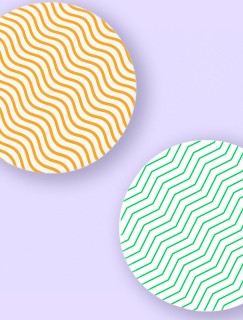 Renkli Geometrik Çizgiler Yuvarlak 4lü Bardak Altlığı Seti Renkli Geometrik Çizgiler Yuvarlak 4lü Bardak Altlığı Seti