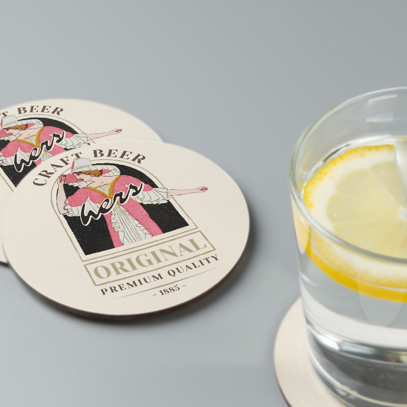 Craft Beer Hers Retro Tasarımlı 4lü Yuvarlak Bardak Altlığı Craft Beer Hers Retro Tasarımlı 4lü Yuvarlak Bardak Altlığı