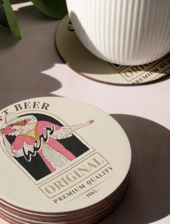 Craft Beer Hers Retro Tasarımlı 4lü Yuvarlak Bardak Altlığı Craft Beer Hers Retro Tasarımlı 4lü Yuvarlak Bardak Altlığı