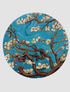 Van Gogh Ağaçlar Tasarımlı 4lü Yuvarlak Bardak Altlığı Van Gogh Ağaçlar Tasarımlı 4lü Yuvarlak Bardak Altlığı