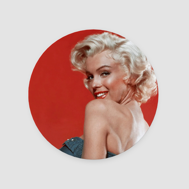 Kırmızı ve Marilyn 4lü Yuvarlak Bardak Altlığı Kırmızı ve Marilyn 4lü Yuvarlak Bardak Altlığı