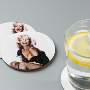 Marilyn Monroe'nun Kahkahası 4lü Yuvarlak Bardak Altlığı