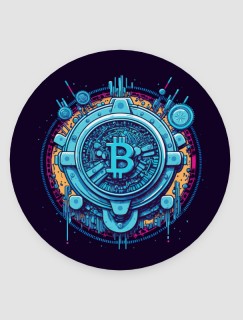Bitcoin ve Kripto Para Tasarımlı 4lü Yuvarlak Bardak Altlığı Bitcoin ve Kripto Para Tasarımlı 4lü Yuvarlak Bardak Altlığı
